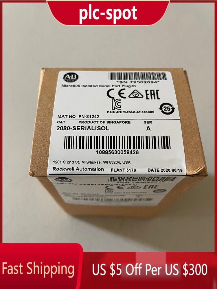 AB 2080-SERIALISOL NEW SEALED AB Micro800 Isolated Serial Port Plug-In Fast Ship