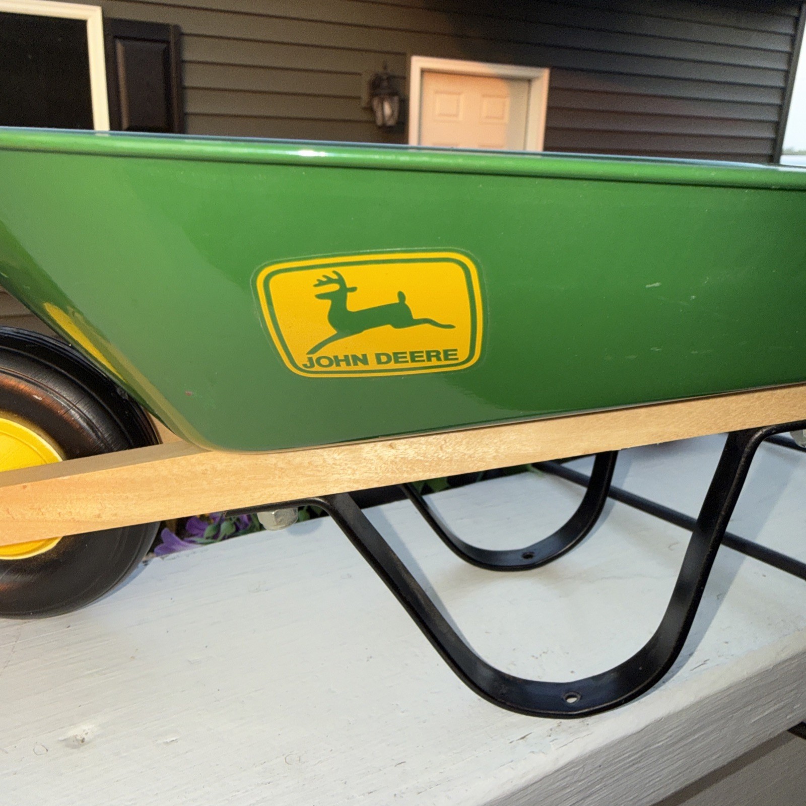 John Deere Kids Steel Wheel Barrow 16 1/2" X 5 1/2" EUC