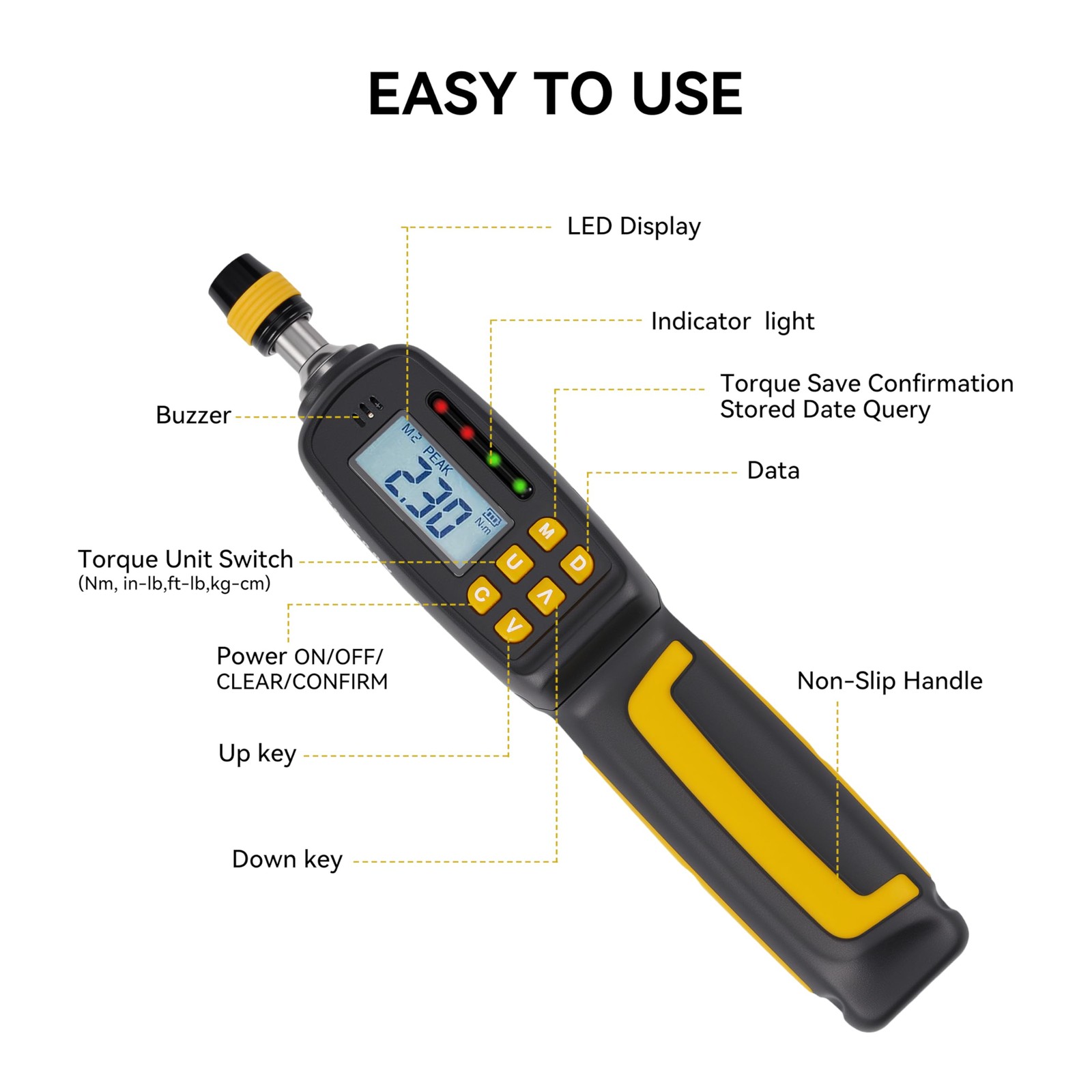 Digital Torque Screwdriver 2.6-70.8 In-lb 38-Piece Set - Precision Tool
