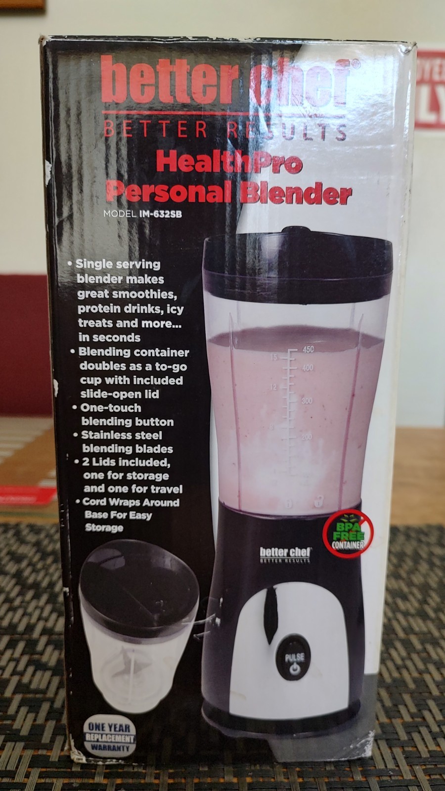 Better Chef HealthPro Personal Blender IM-632SB *NIB*