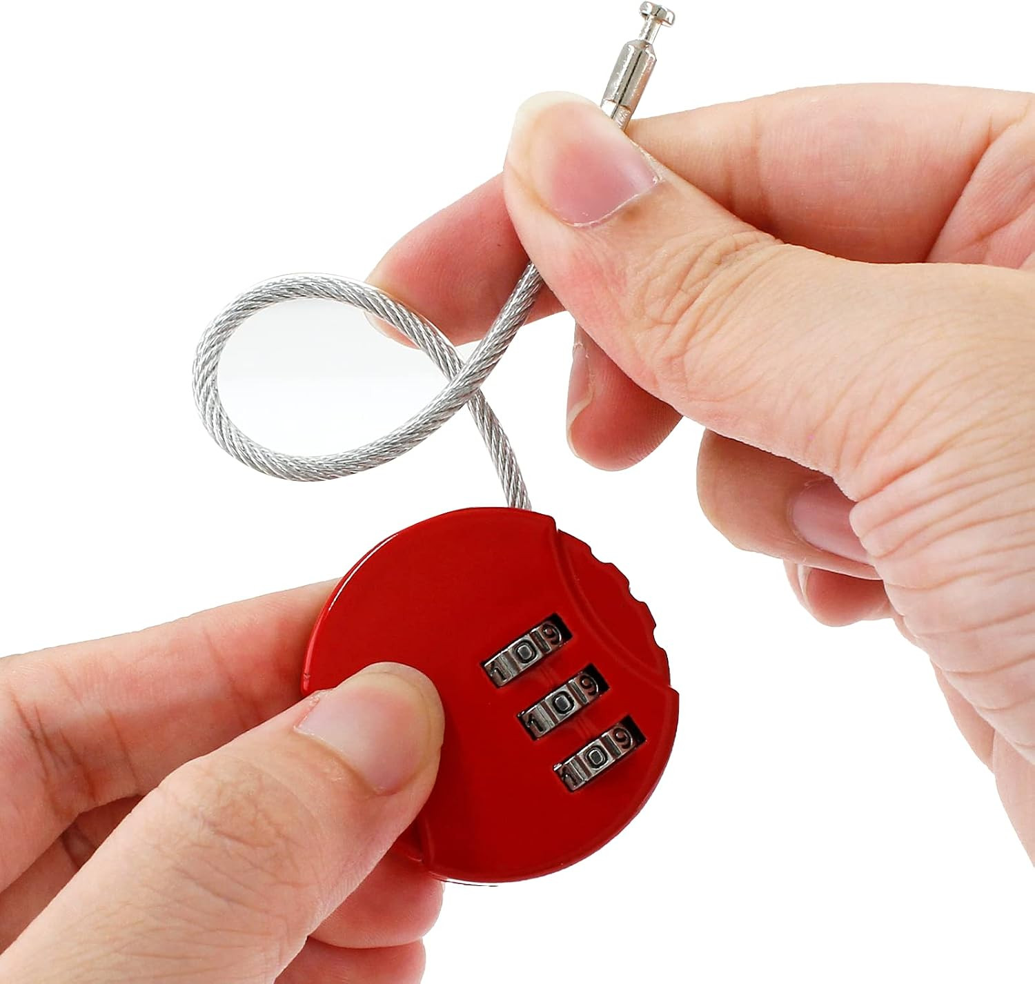Litoexpe 6 Pcs Combination Lock, 3 Digit Outdoor Waterproof Padlock Code Lock Ca