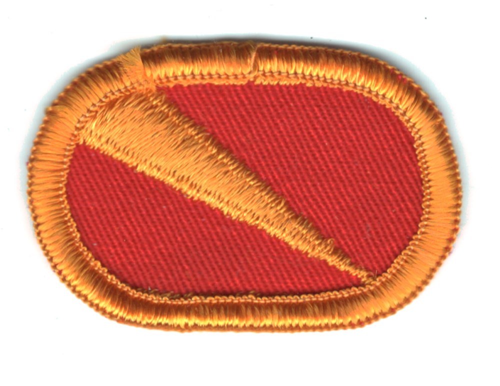 Army Airborne Oval Patch:  1st Battalion, 3rd Air Defense Artillery - twill