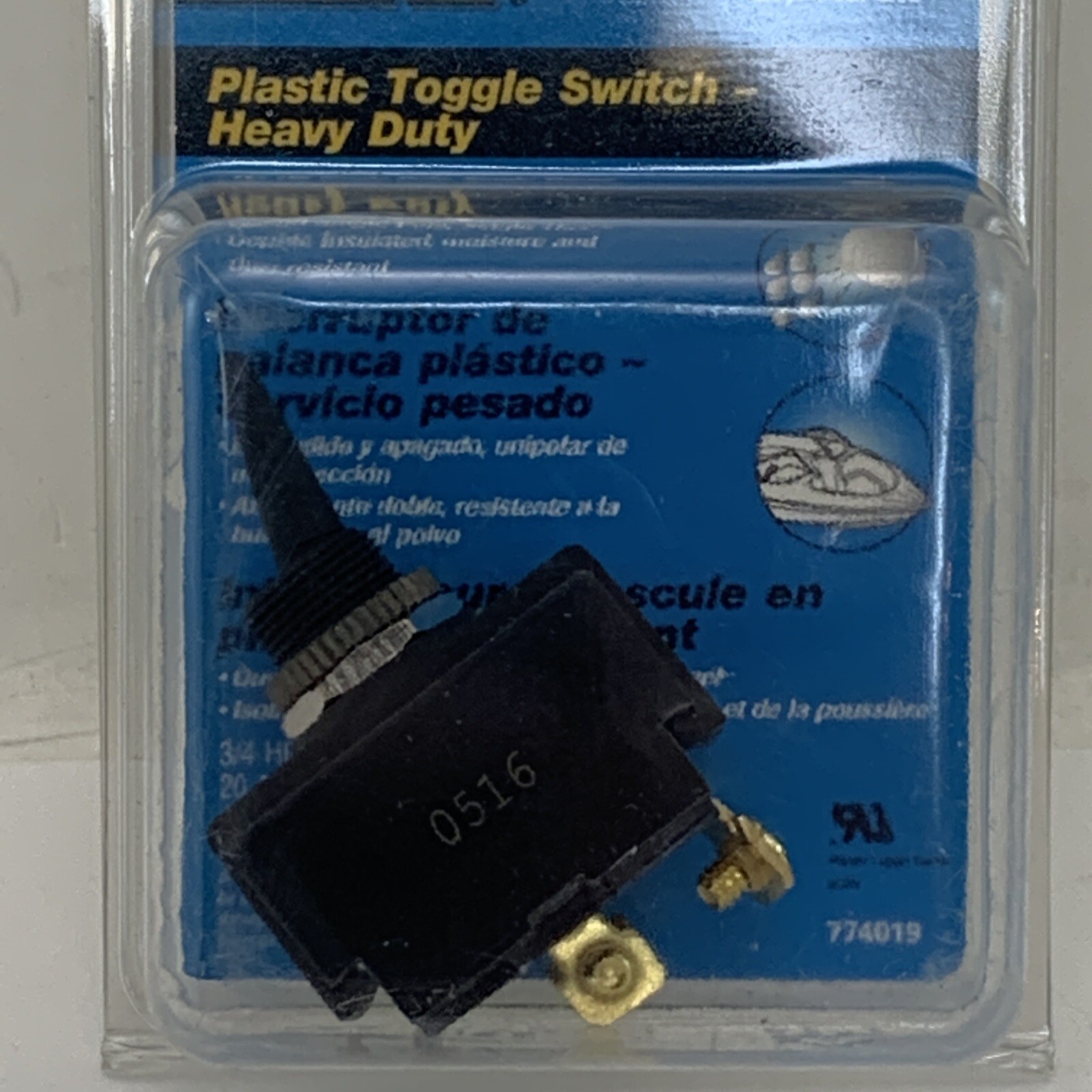 Ideal 774019 Toggle Switch, Double Insulated, SPST, O-F, Screw