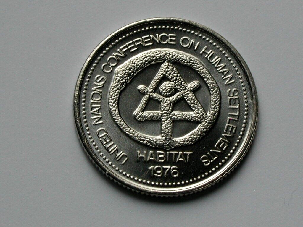 Vancouver BC CANADA 1976 Trade DOLLAR Token UN Meeting Habitat/Human Settlements