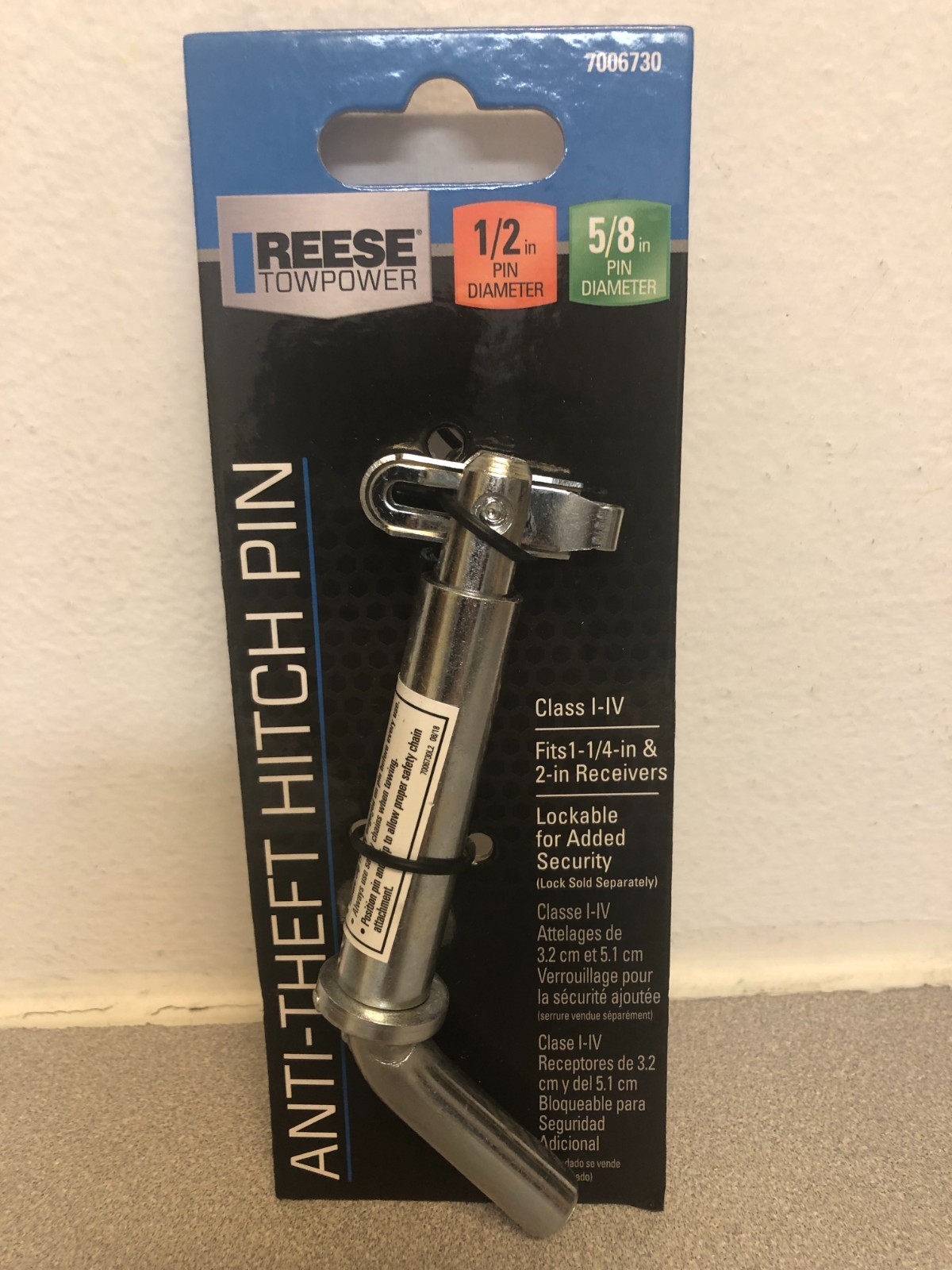 Reese Towpower 7006730 Anti-Theft Hitch Pin