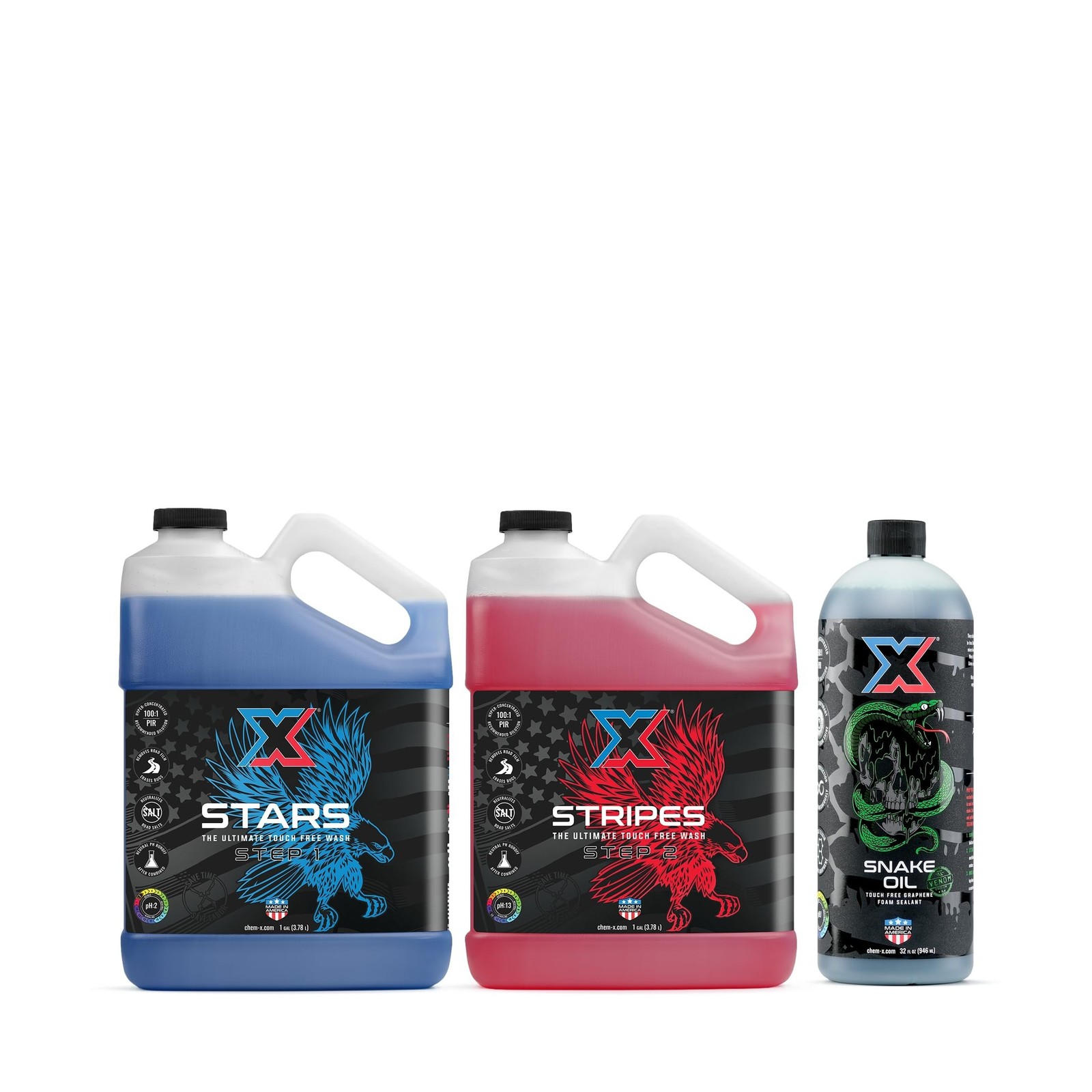 Chem-X Touch Free Clean + Seal Bundle: Stars and Stripes: The Ultimate Touch ...