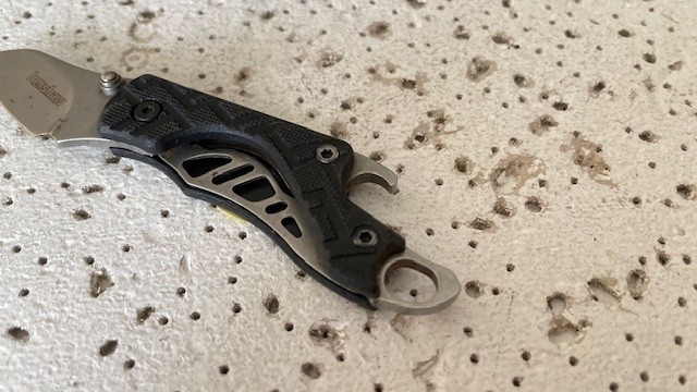 1025 Kershaw Folding Pocket Knife Cinder Hinderer Design Plain Blade Linerlock