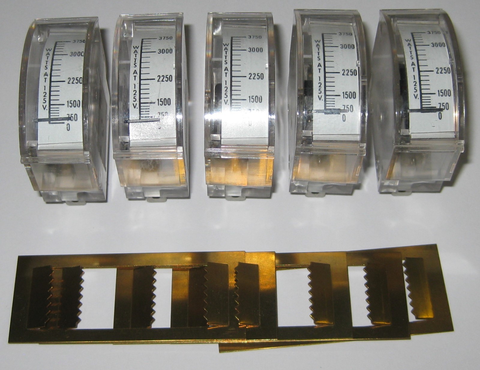 5 X Prime Model 60 Emergency Generator Analog Wattmeter - 3750 Watt Scale - 125V