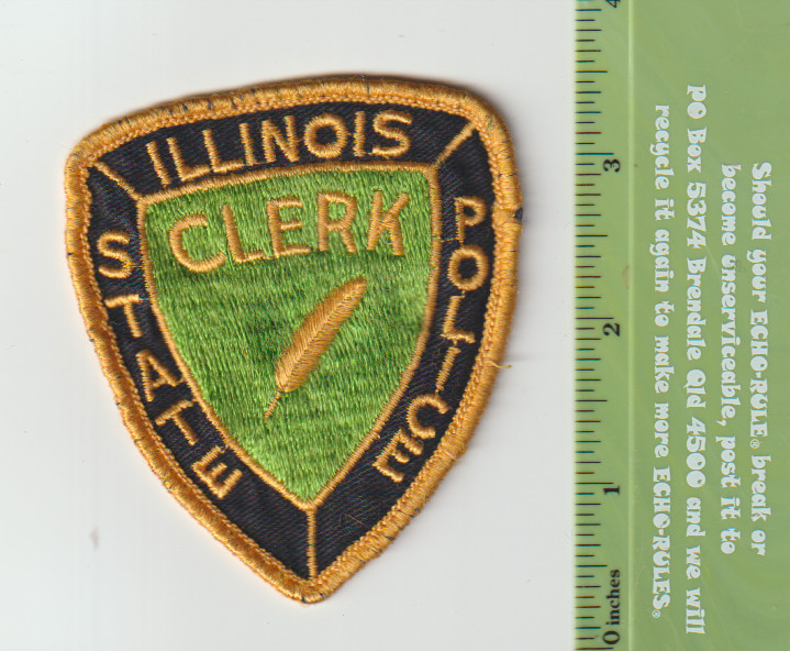 Illinois State P Clerk very old patch shipped from Australia b