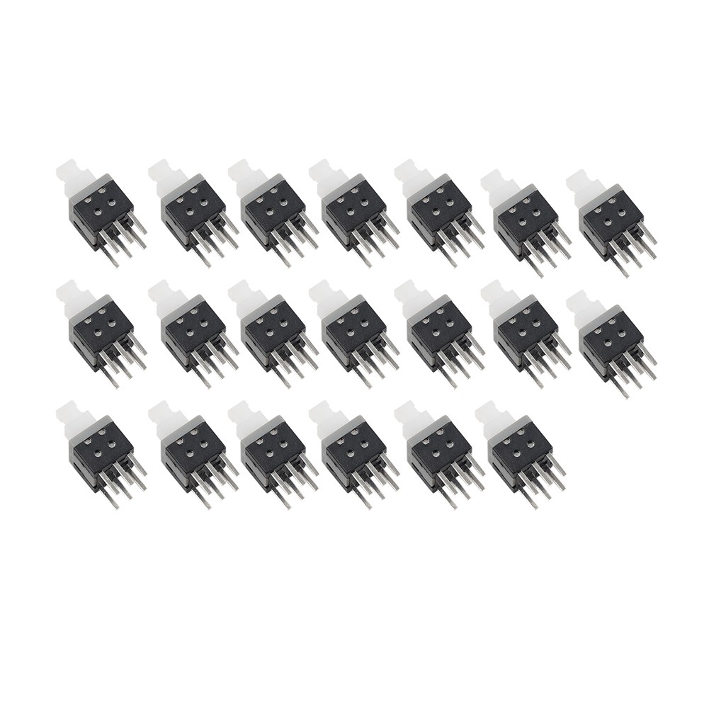 20PCS 5.8x5.8x10mm Tact Tactile Self Lock 6 Pins Push Button Switch Latching