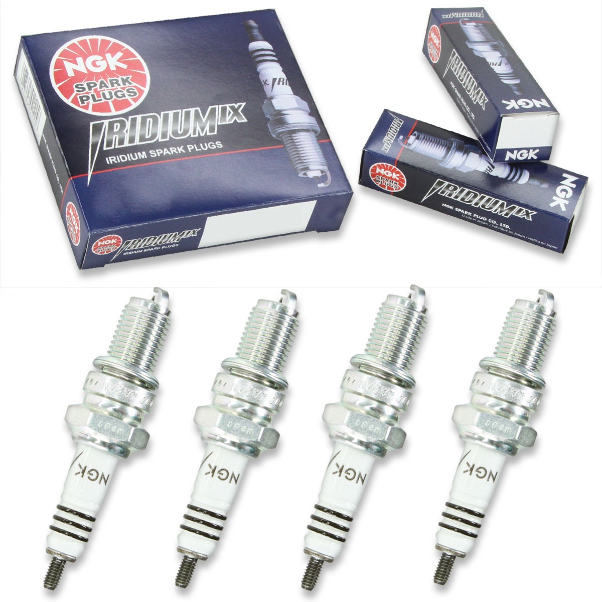4pcs 1999 Suzuki LT-250FX NGK Iridium IX Spark Plugs 250 Kit Set Engine ph