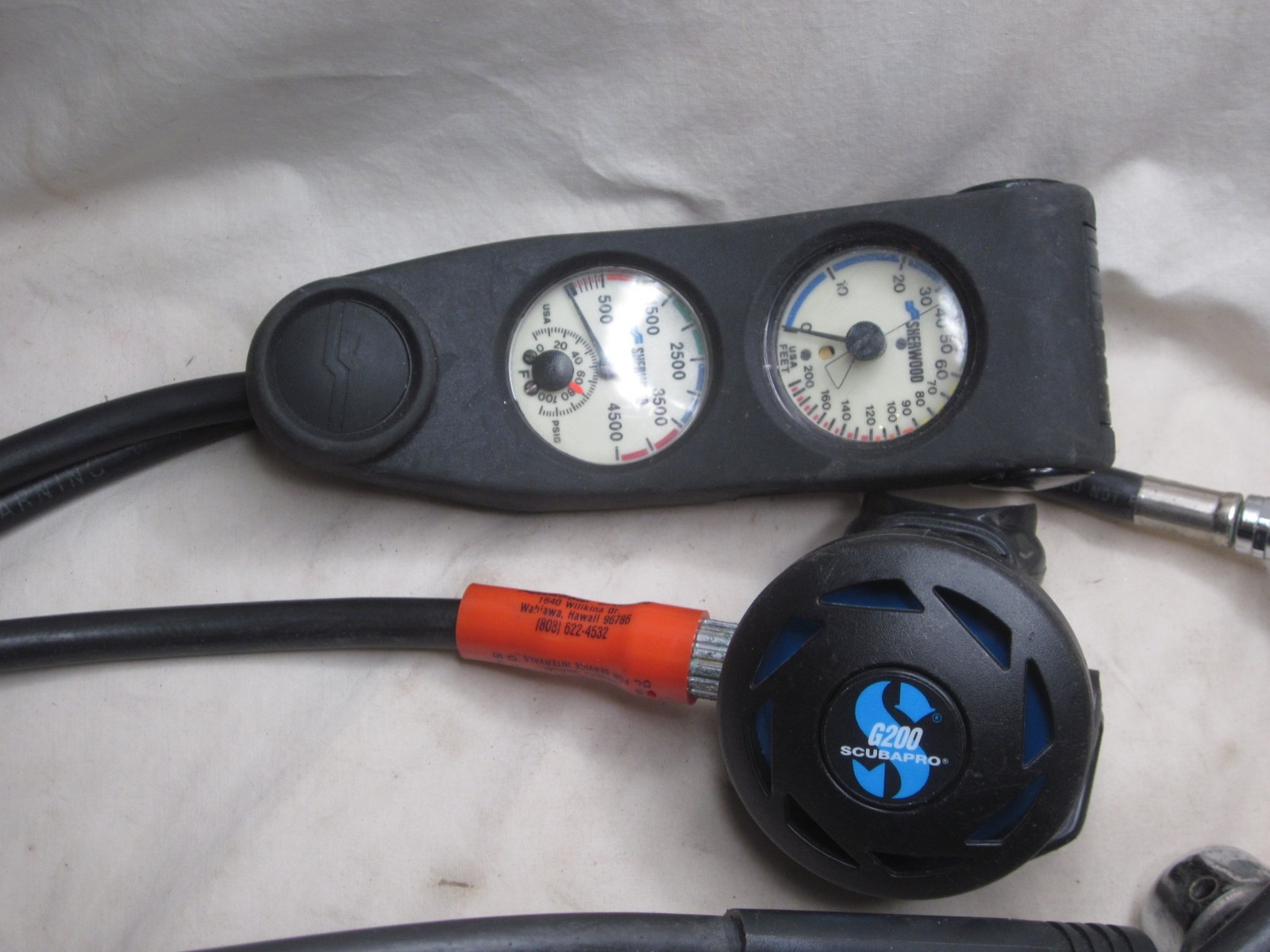 untested Scuba Diving Parts Scubapro MK200 G200 Sherwood regulator gauge