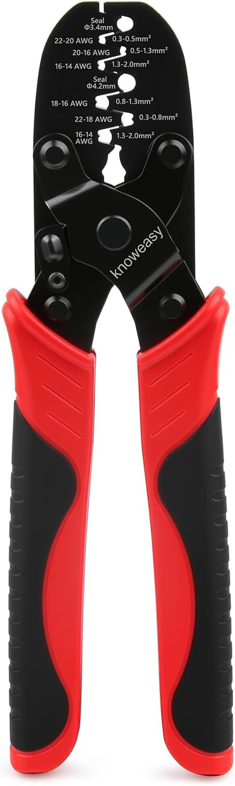 Knoweasy 1424C Micro Open Barrel Crimper, 22-14 AWG | Key Specs: 22-14 AWG; Wate