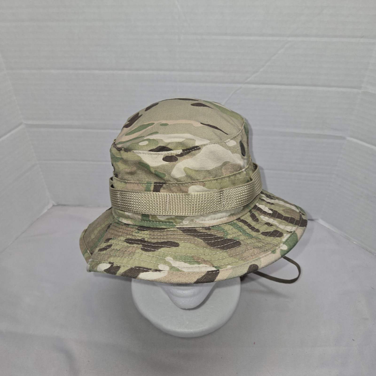 Propper US Army Camo Hat Sun Weather Type VI Boonie Bucket Hat   SIZE 7 1/4 Euc