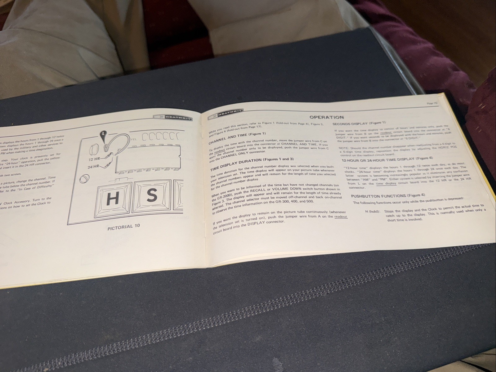 Heathkit Assembly Manual for GRA-2000-1 TV Clock Accessory Ok Condition Used