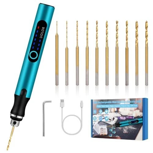 3-Speed Cordless Mini Drill Pen, Rechargeable DIY Electric Hand Drill with 10...