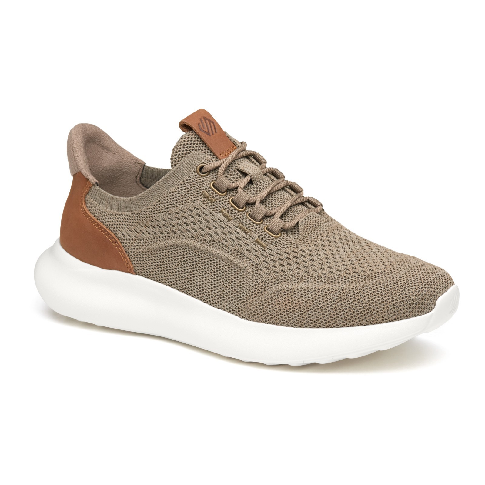 J & M Men's Amherst 2.0 Knit Plain Toe Shoe in Taupe Color-New w/ Box