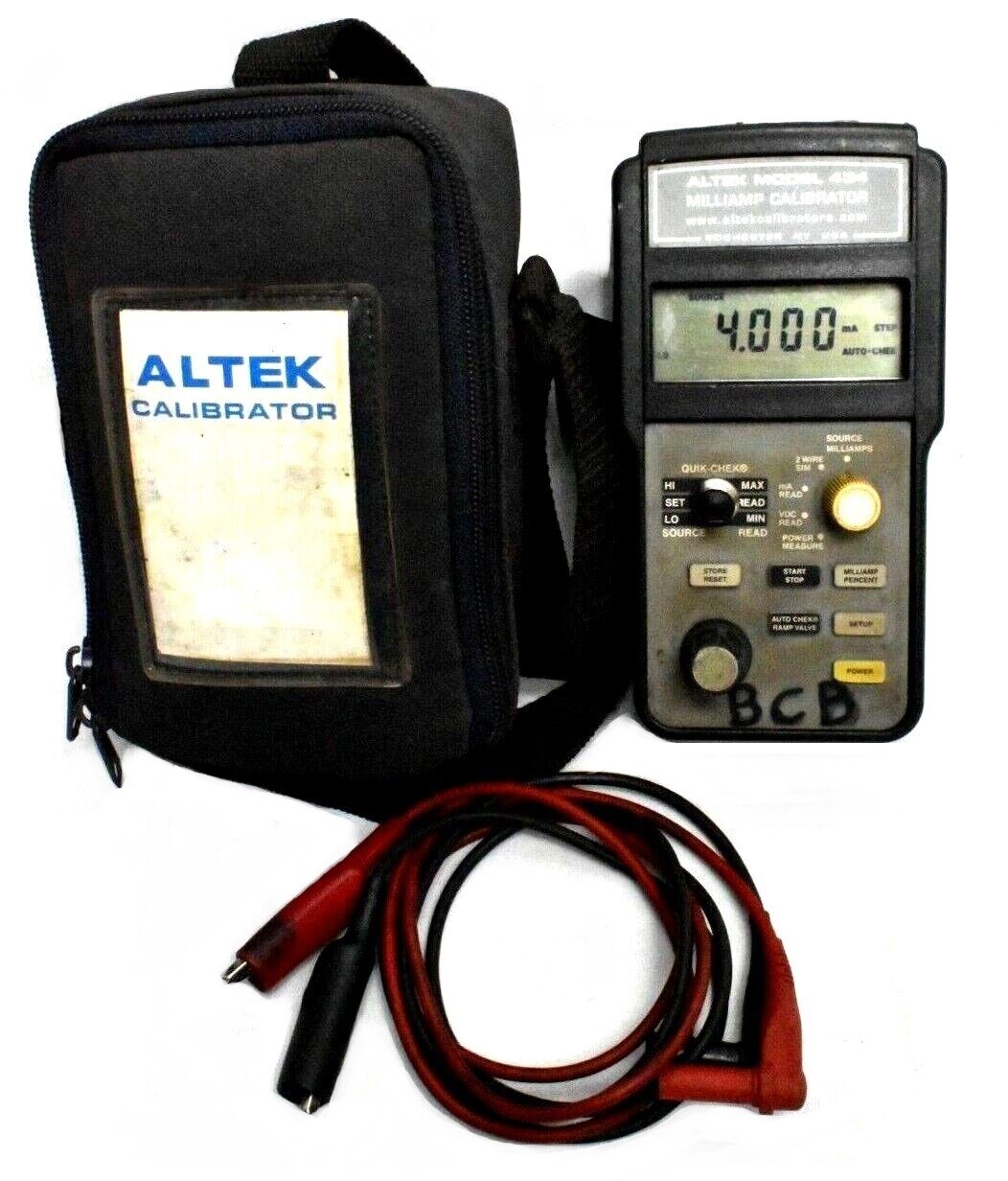 Altek 434 Milliamp Calibrator with Leads and Case [Ref A]