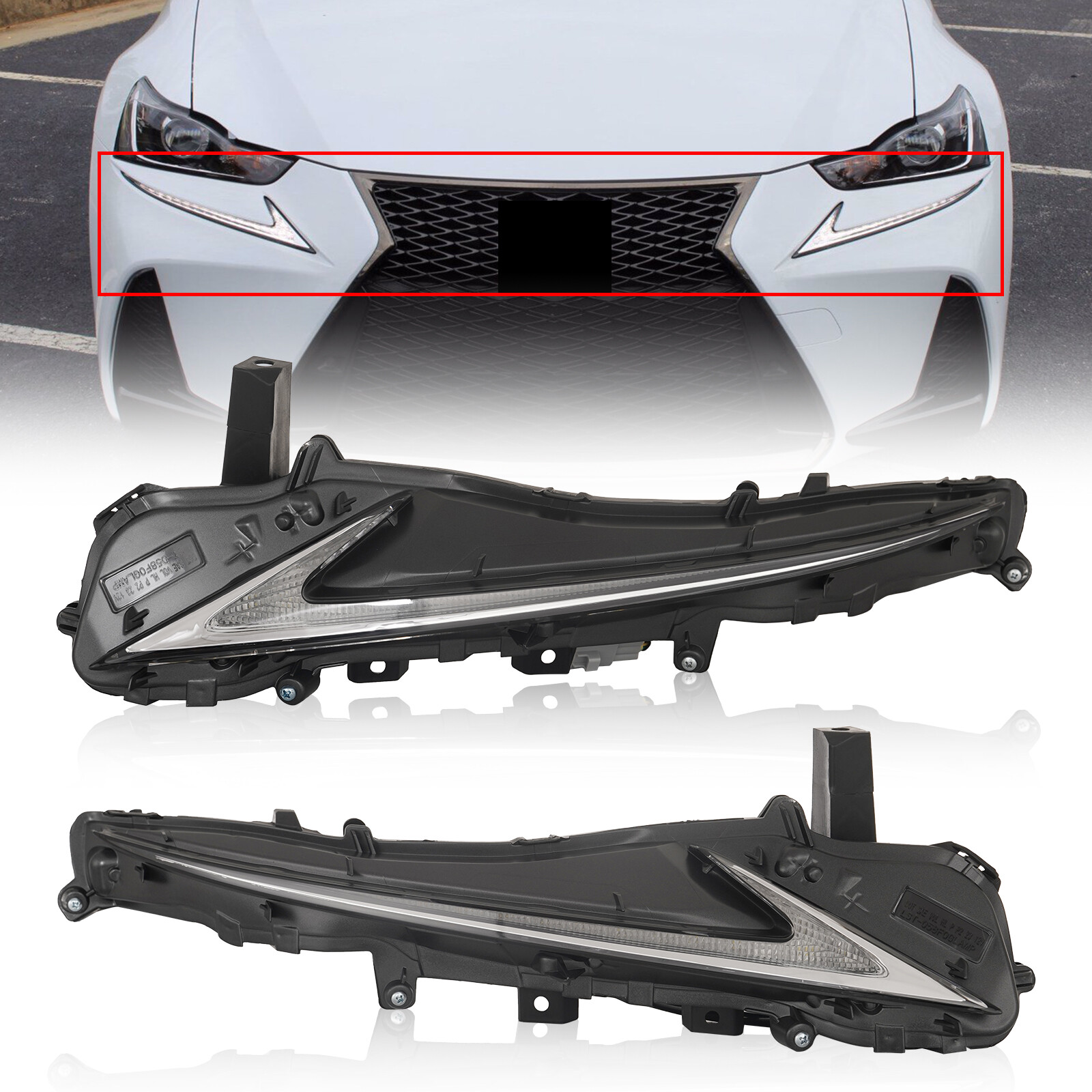 For 2017-2020 Lexus Is300/Is350/Is200T LED DRL Daytime Running Light Left&Right