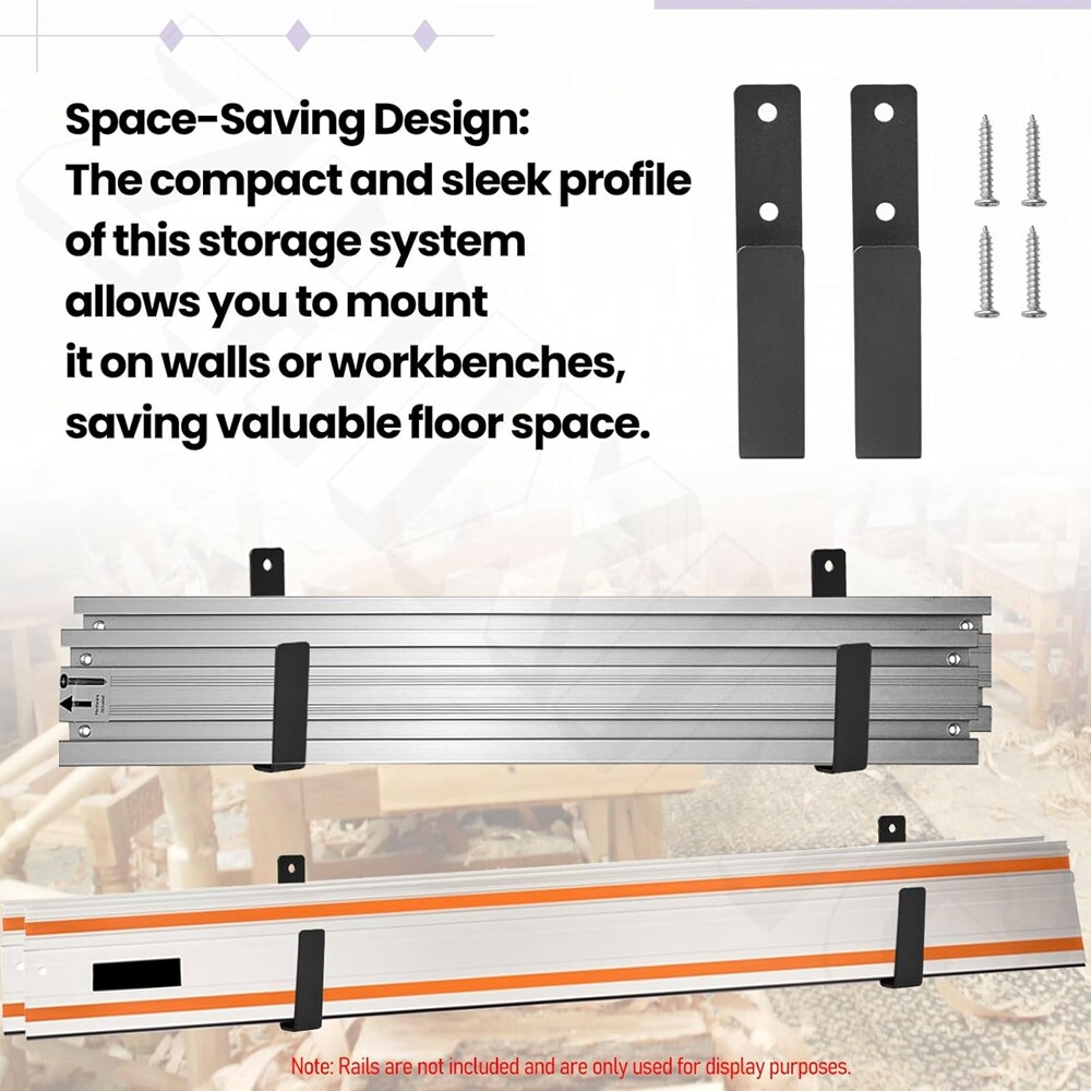 Crawler Saw Rail Storage Bracket, Track Saw Guide Holder, Track Mount Bracket