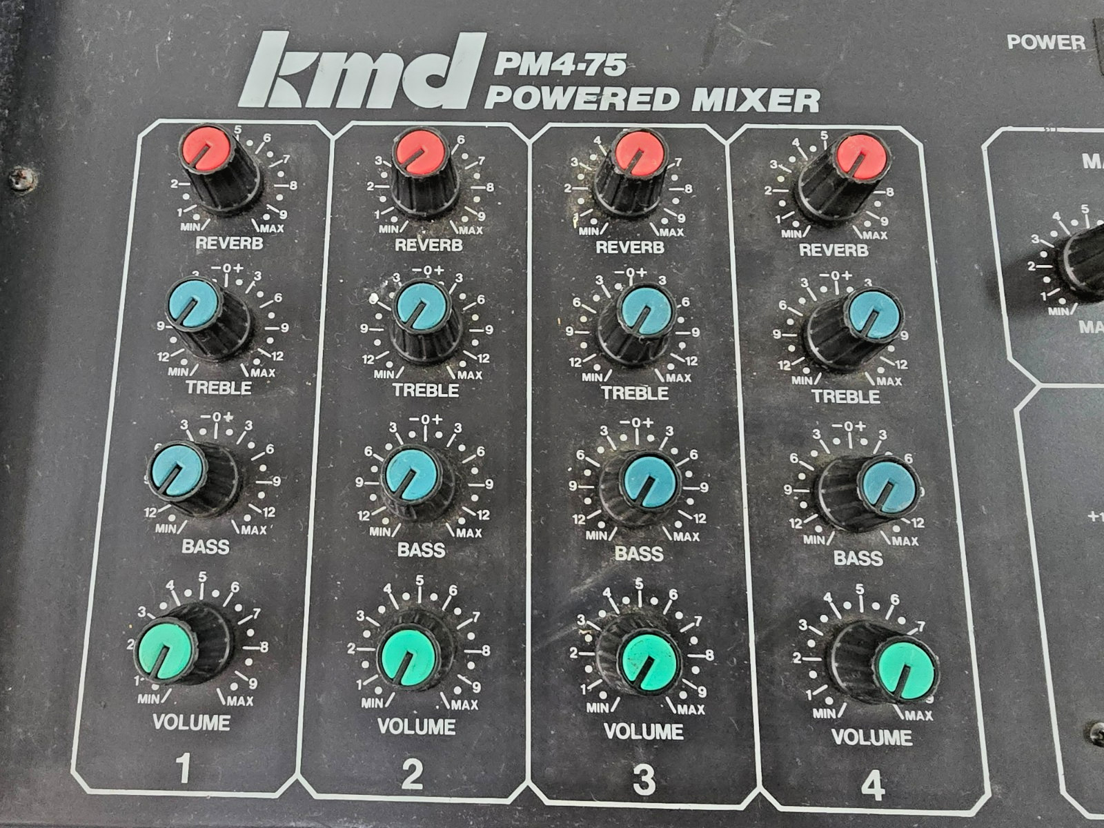 Vintage KMD Powered Mixer Amplifier Model PM4-75 Tested / Works