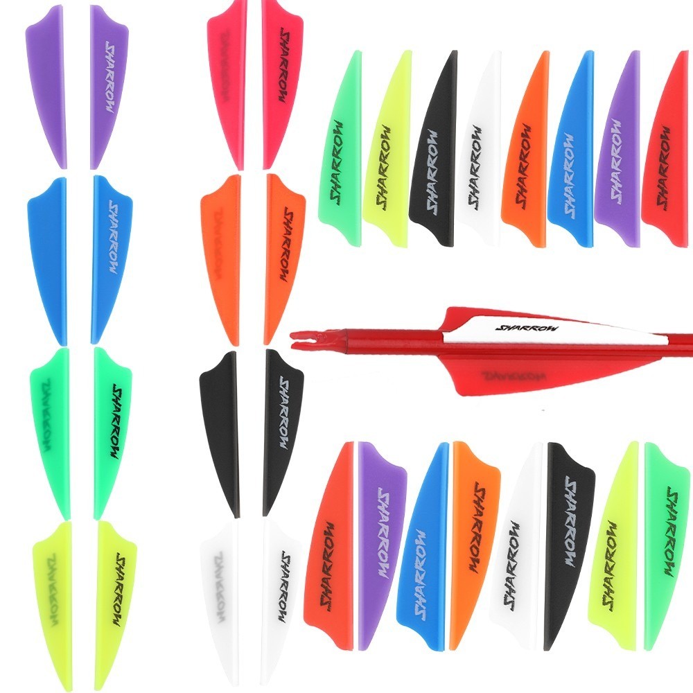 50pcs Archery Arrow Feather Rubber Vanes 2" 3" Fletches Fletching Arow Shaft DIY