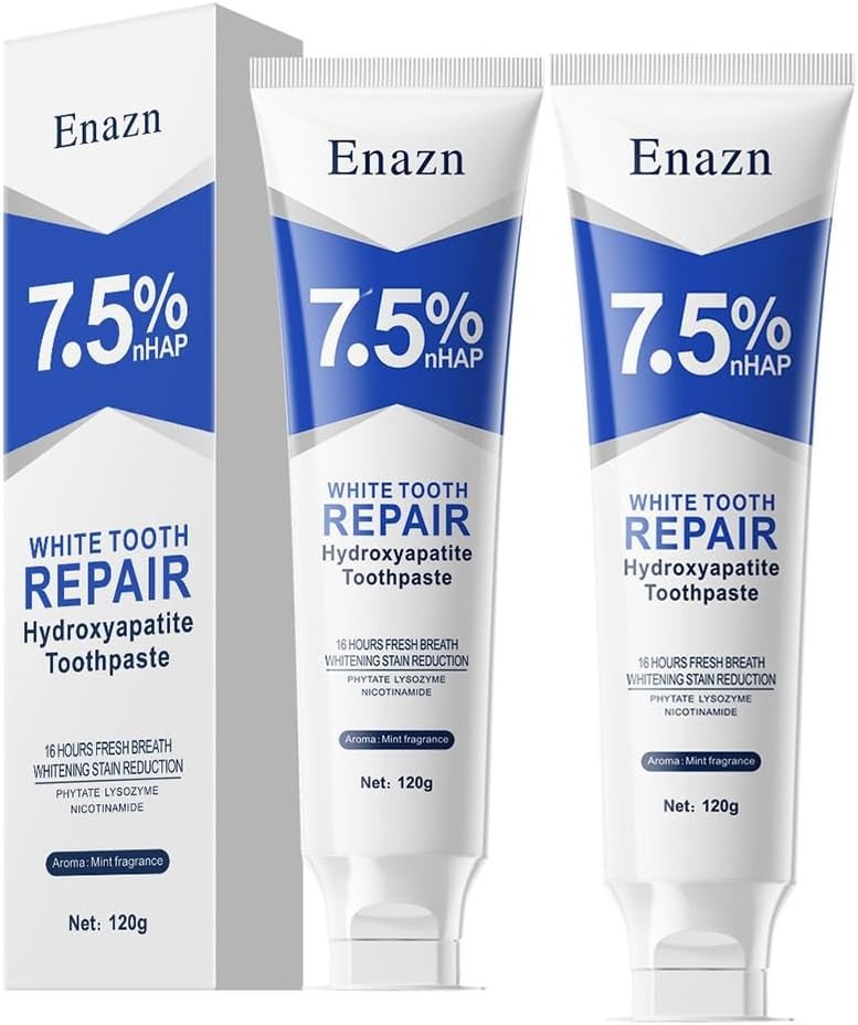 Nano Hydroxyapatite Fluoride-Free Toothpaste 4.23 Oz 2 Pack Enamel Protection...