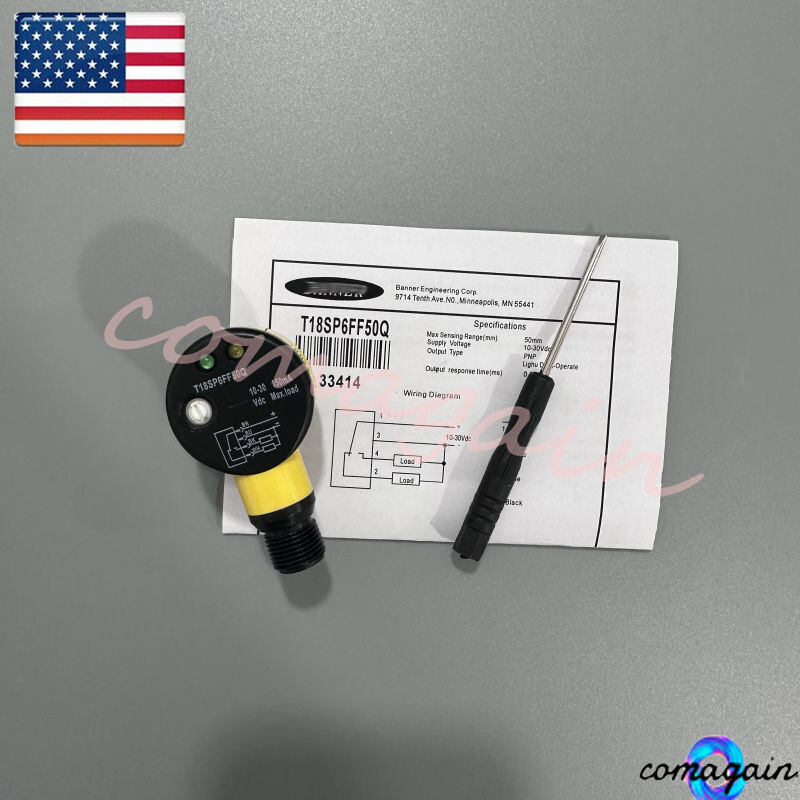 NEW FOR BANNER ENGINEERING T18SP6FF50Q SENSOR 33414 10-30VDC