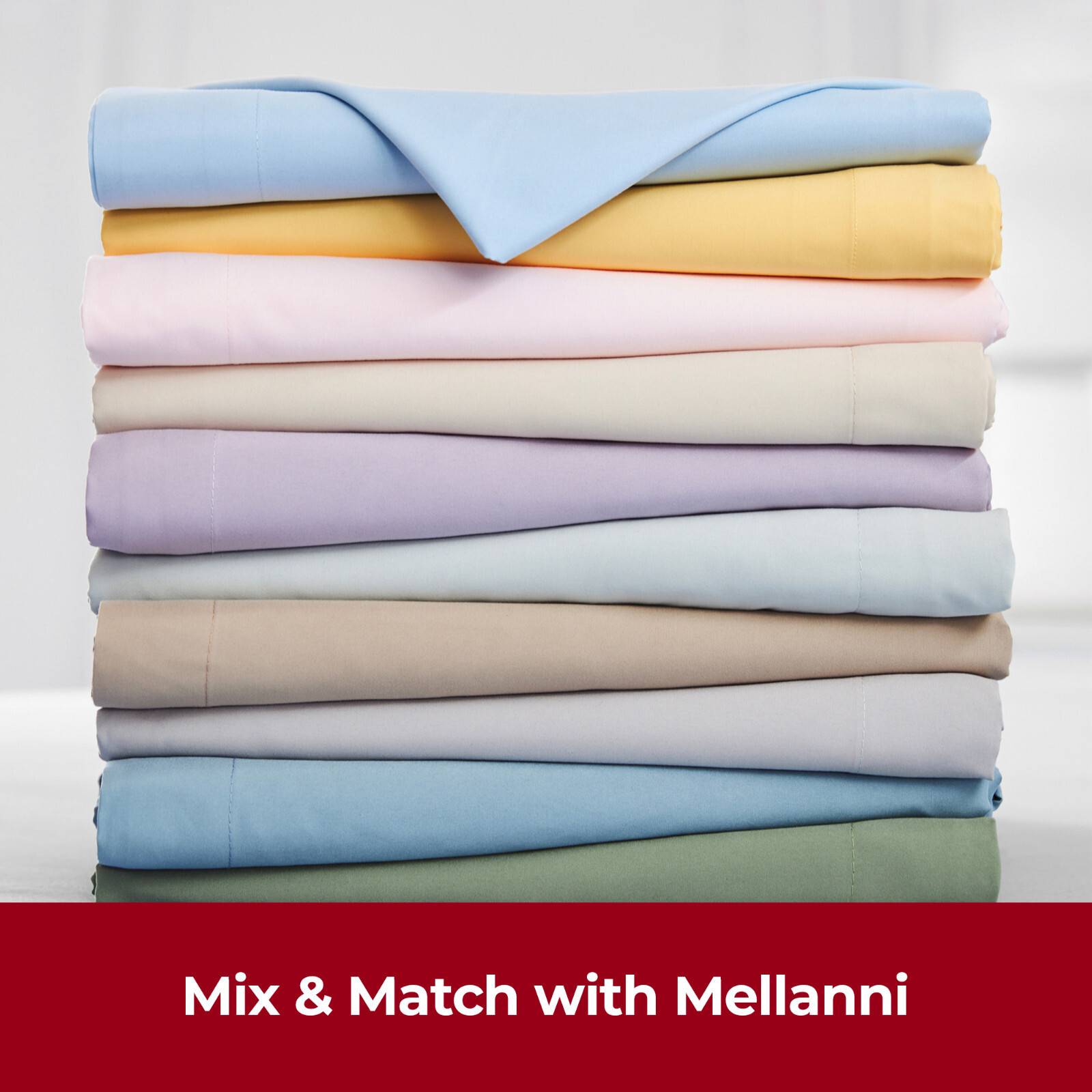 Mellanni 1 FLAT SHEET ONLY Iconic Collection Microfiber Single Top Sheet