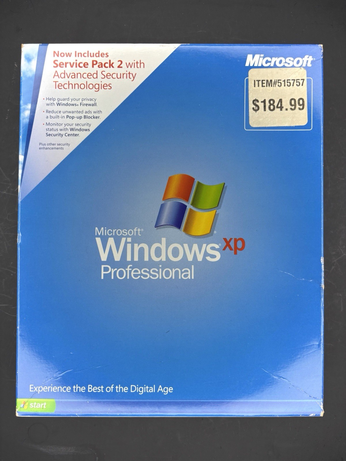 Microsoft Windows XP Professional SP2 Full English New Sealed Big Retail Box