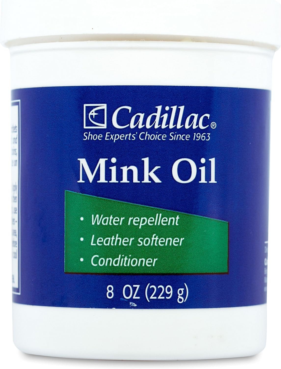 Cadillac Mink Oil for Leather Boots Shoes - Waterproof Leather,  8 oz