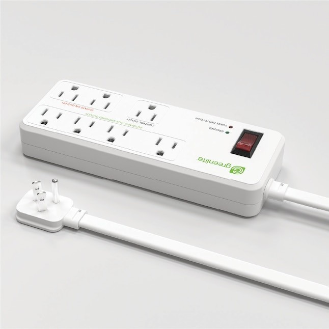 Greenlite 3-ft 7 -Outlet Indoor White Power Strip
