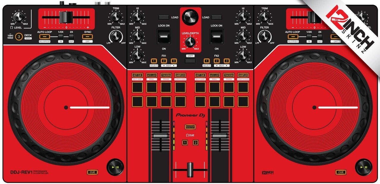 PIONEER DDJ-REV1 Skin Red Black