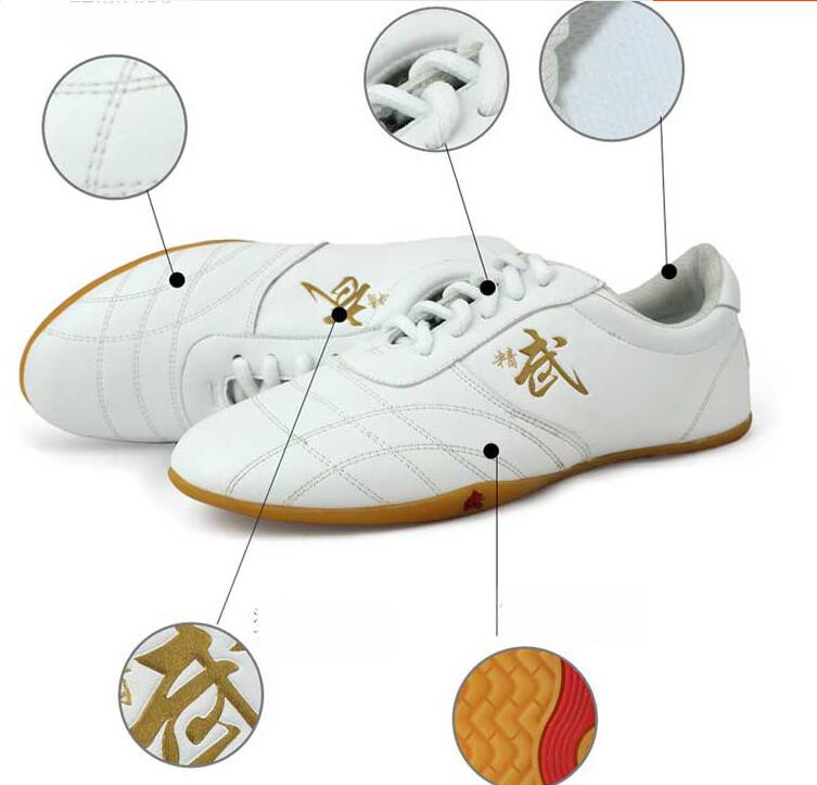 Martial Art Karate Taekwondo Shoe Kung Fu Genuine Leather Shoes Tai Chi Training