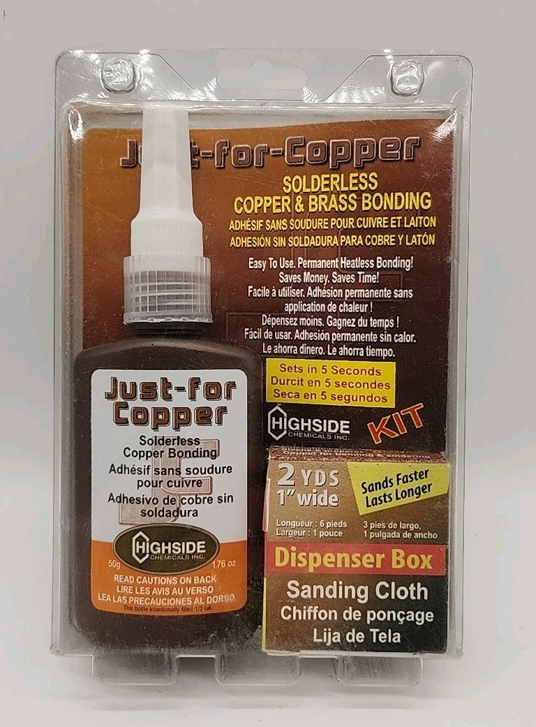 Highside Chemical JUST FOR COPPER Solderless Copper Bonding 50g 1.76 Oz Lof of 2