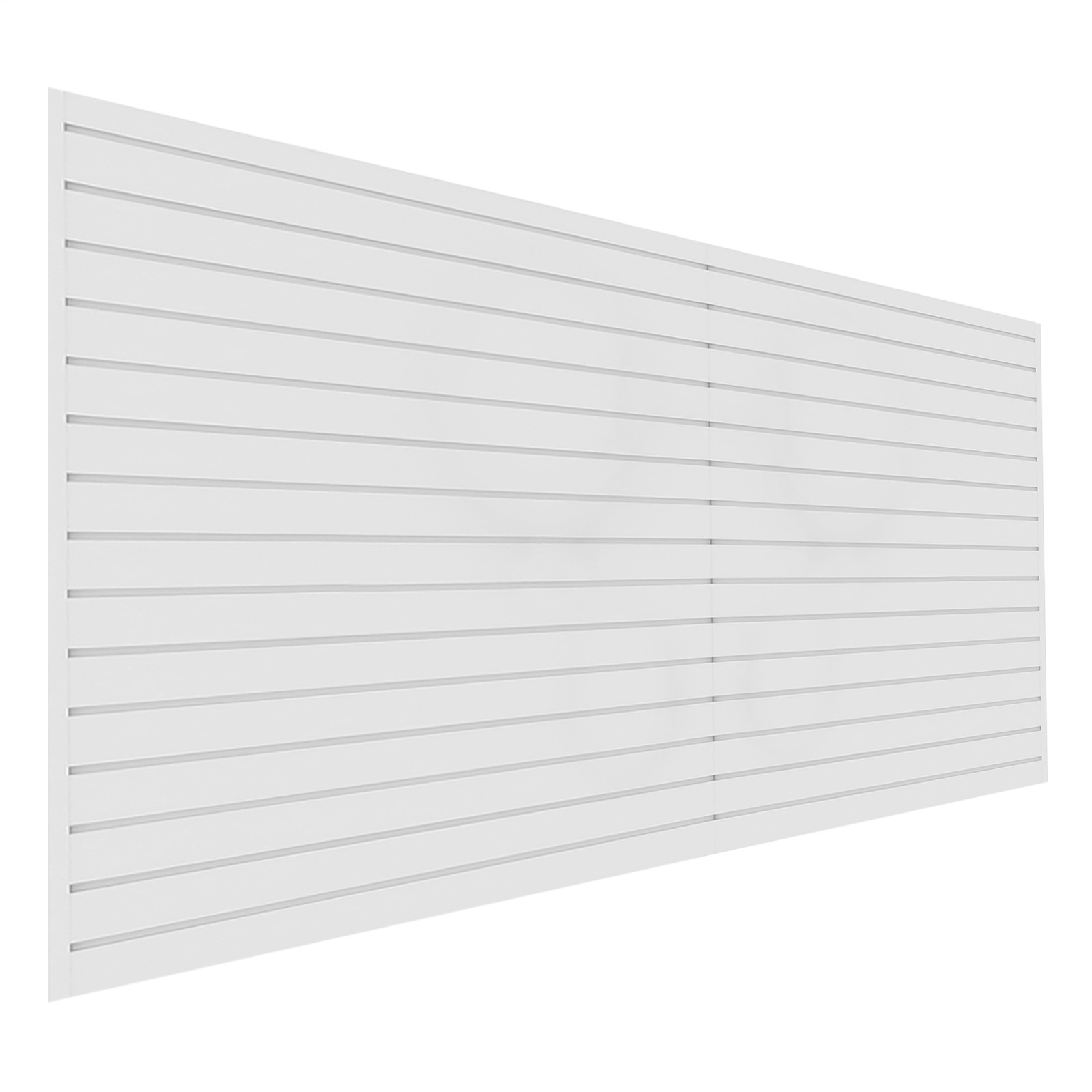 1'H x 4'W Slatwall Panel Garage Wall Organizer: Heavy Duty Wall Mounted PVC