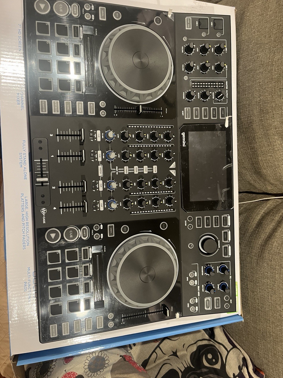 Gemini SDJ-4000 4 Channel Double Deck Controller - Black