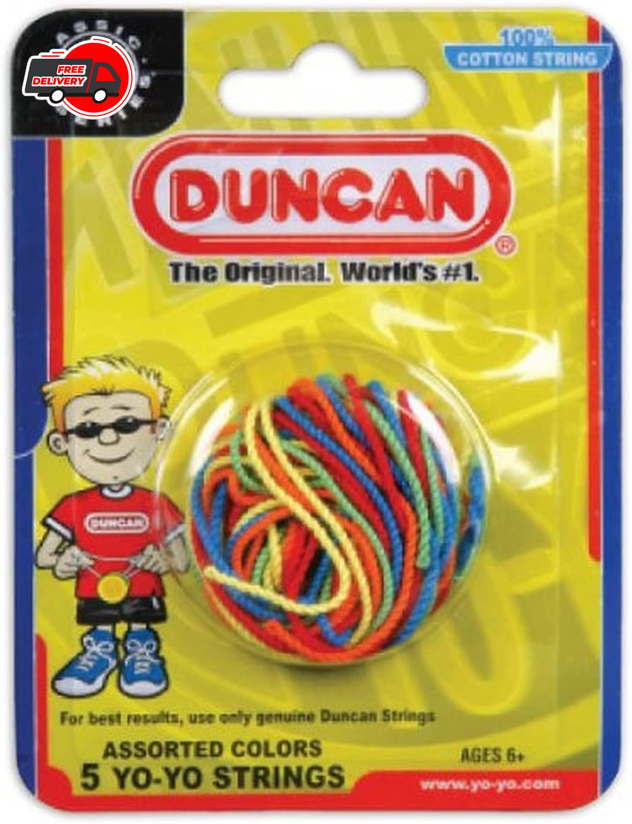 Duncan Toys Yo-Yo String [Assorted Colors] - Pack of 5 Cotton String