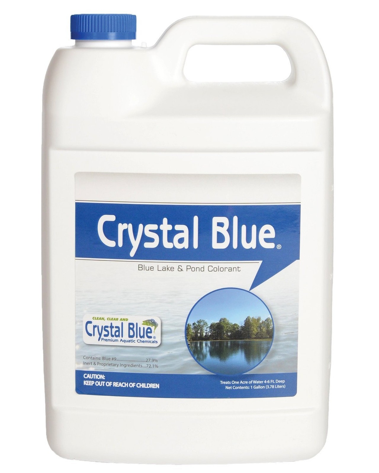 Crystal Blue Lake and Pond Dye - 1 Gallon - Royal Blue Color Treats up to 1 A...