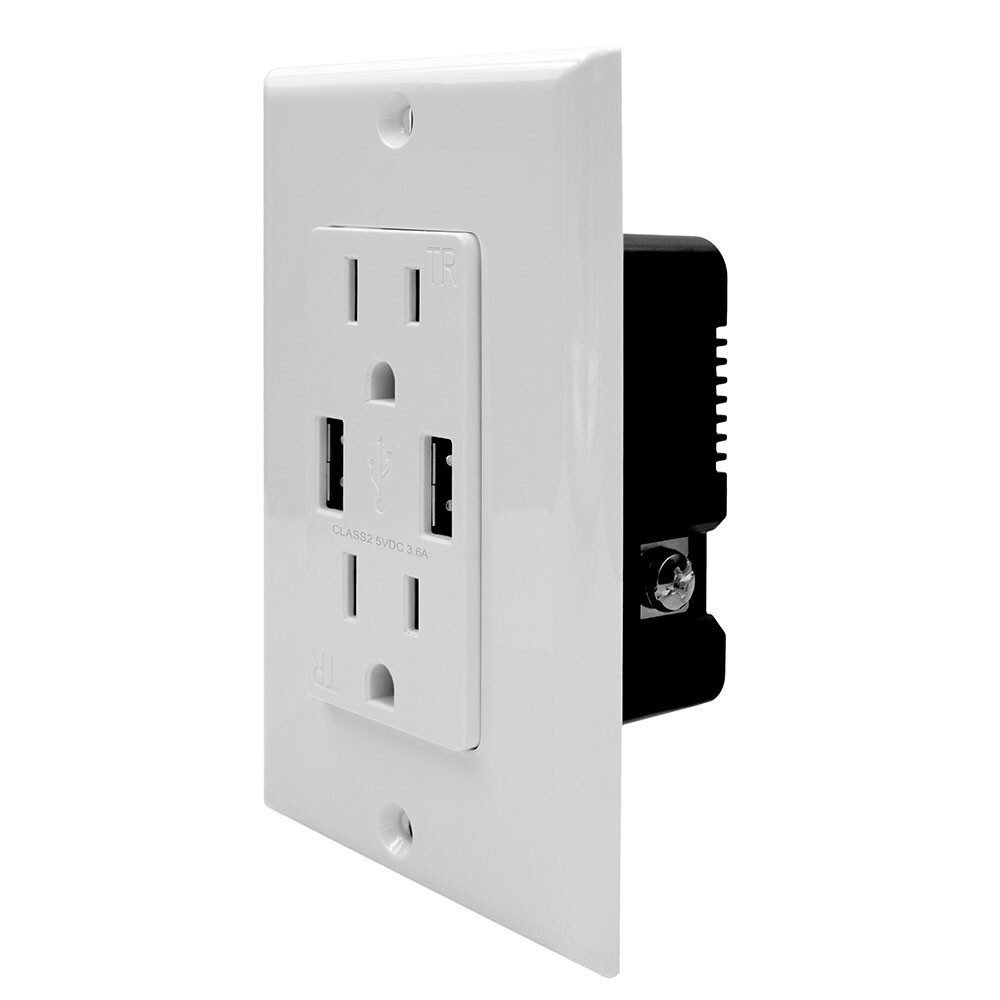 1pack 3.6A USB C Outlet with Power Delivery Duplex Receptacle in Wall, 15Amp