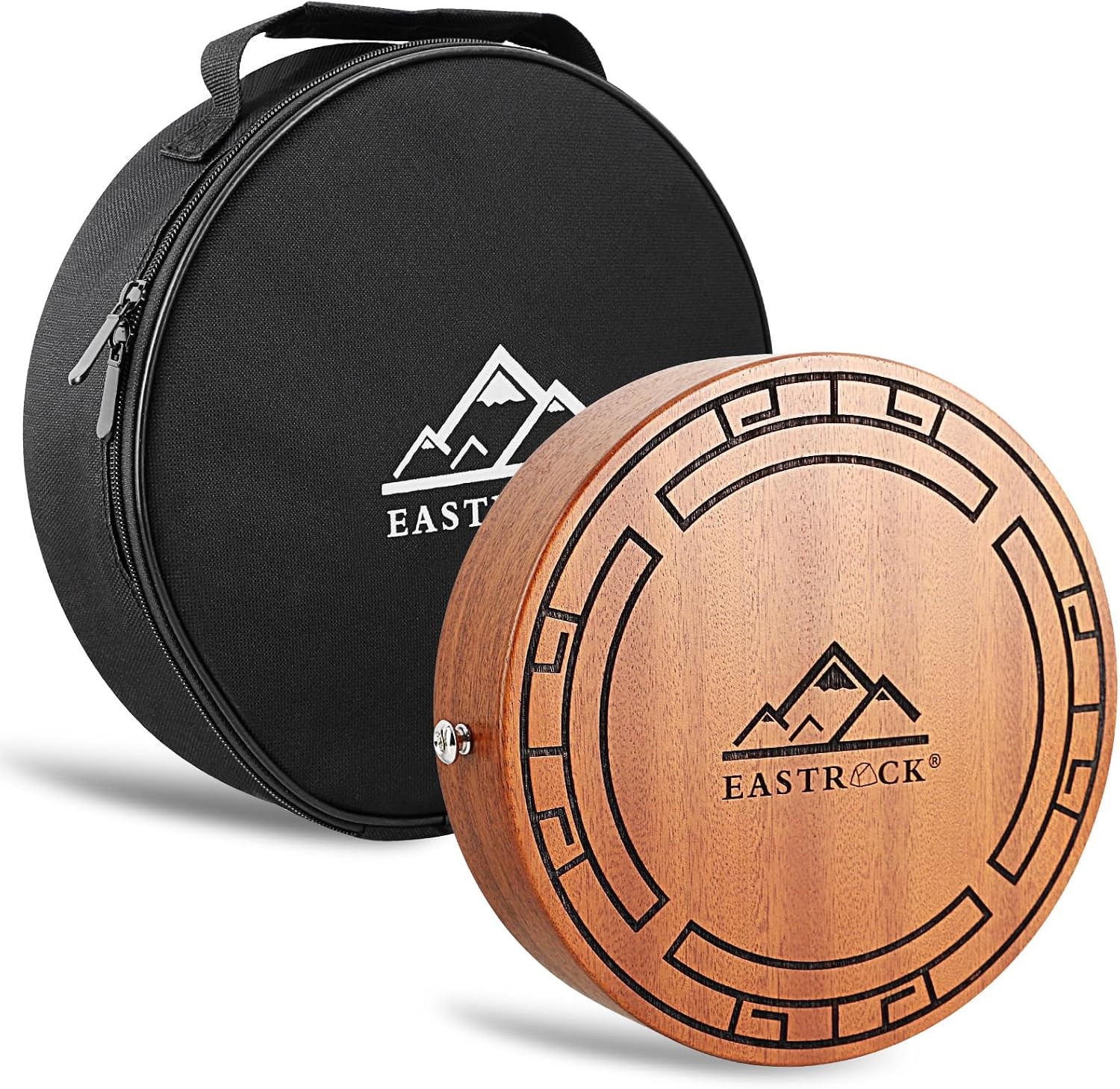 Portable Travel Cajon Wooden Hand Drum with Snare Wire, Adjustable Strap, and Ca