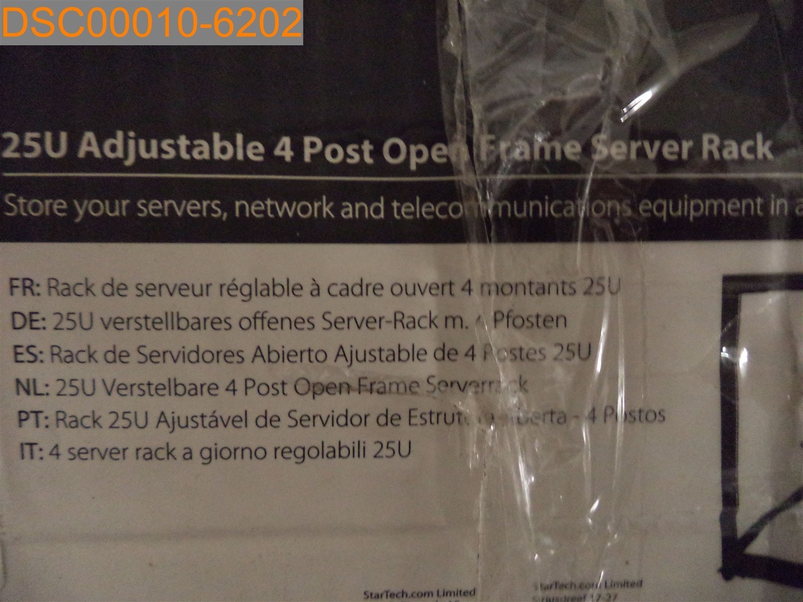 StarTech Adjustable 4 Post Open Frame Server Rack 4POSTRACK25U 065030858519