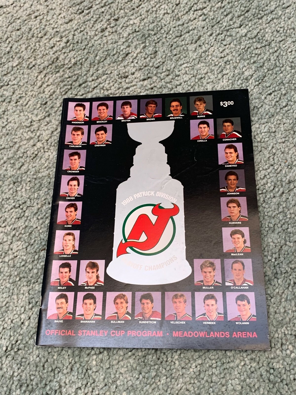 1988 New Jersey Devils v Boston Bruins Championship Playoff Hockey Program