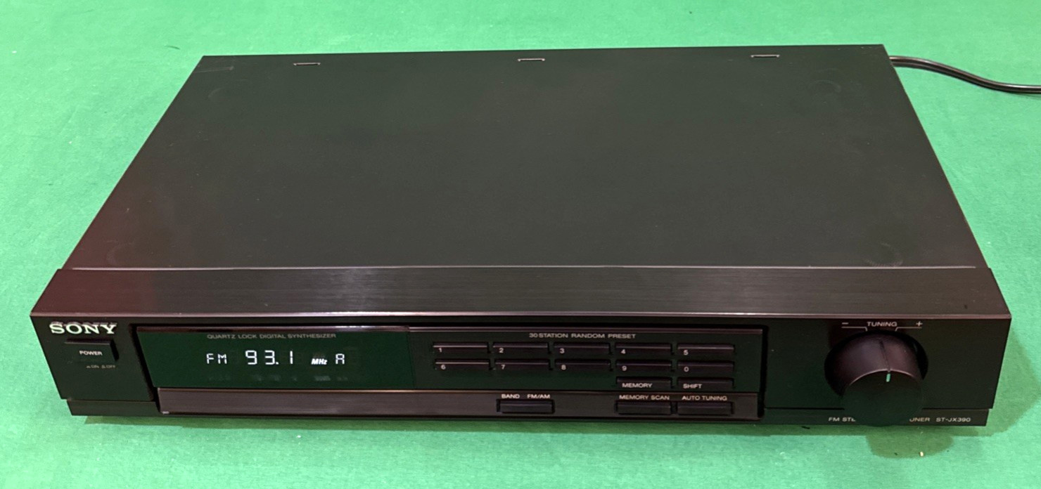 Sony ST-JX390 FM Stereo/FM-AM Tuner Quartz Lock, Japan - Tested, Works