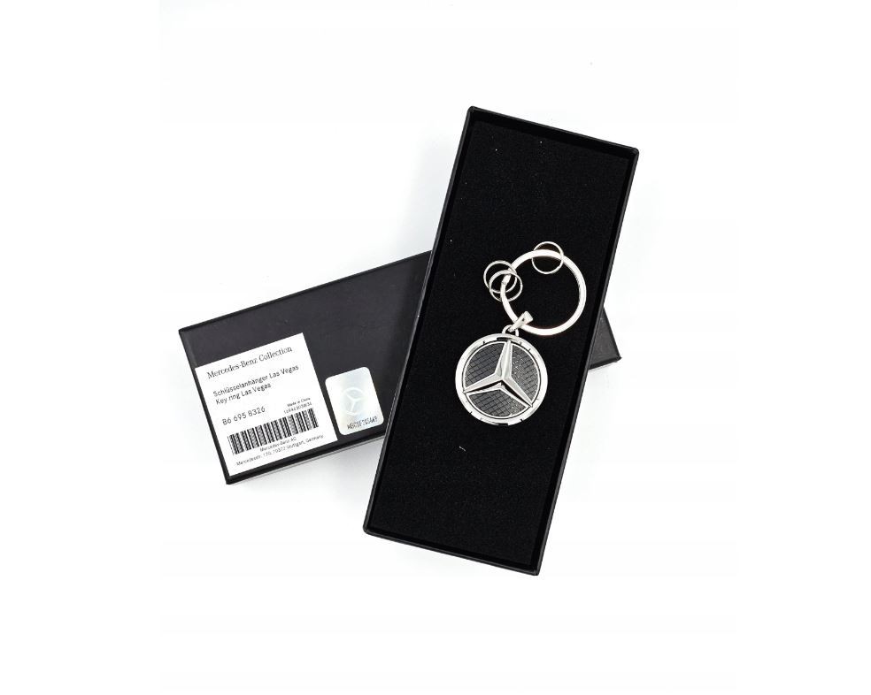 Mercedes-Benz Genuine Illuminous Steel Key Ring Keychain LAS VEGAS B66958326 NEW