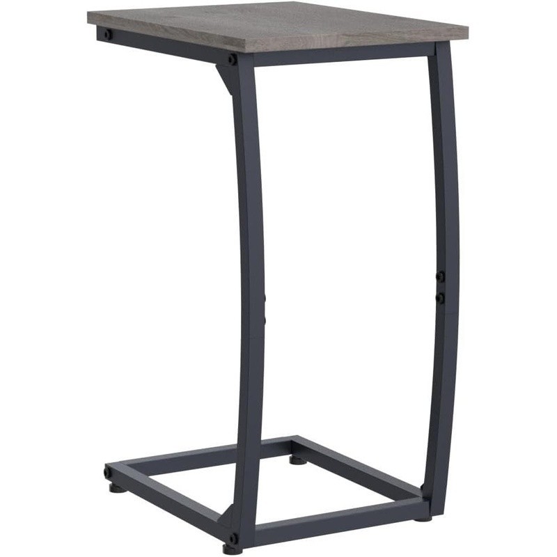 Ergonomic Slide Under C Table Adjustable Feet Multi-Use Nightstand Laptop Table