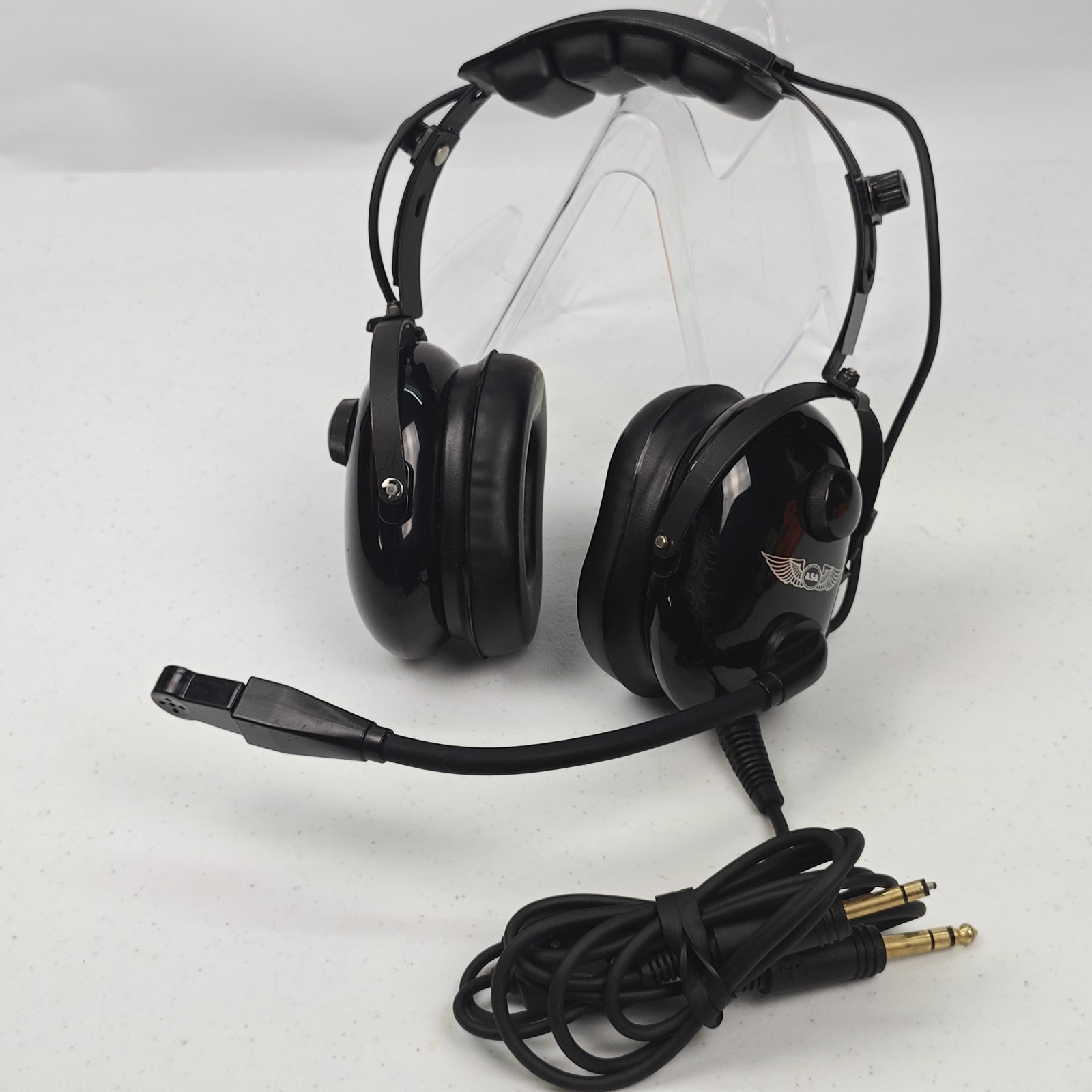 ASA Air HS-1A Pilot Headset Dual Plug Airplane Aviation Aircraft Headphones