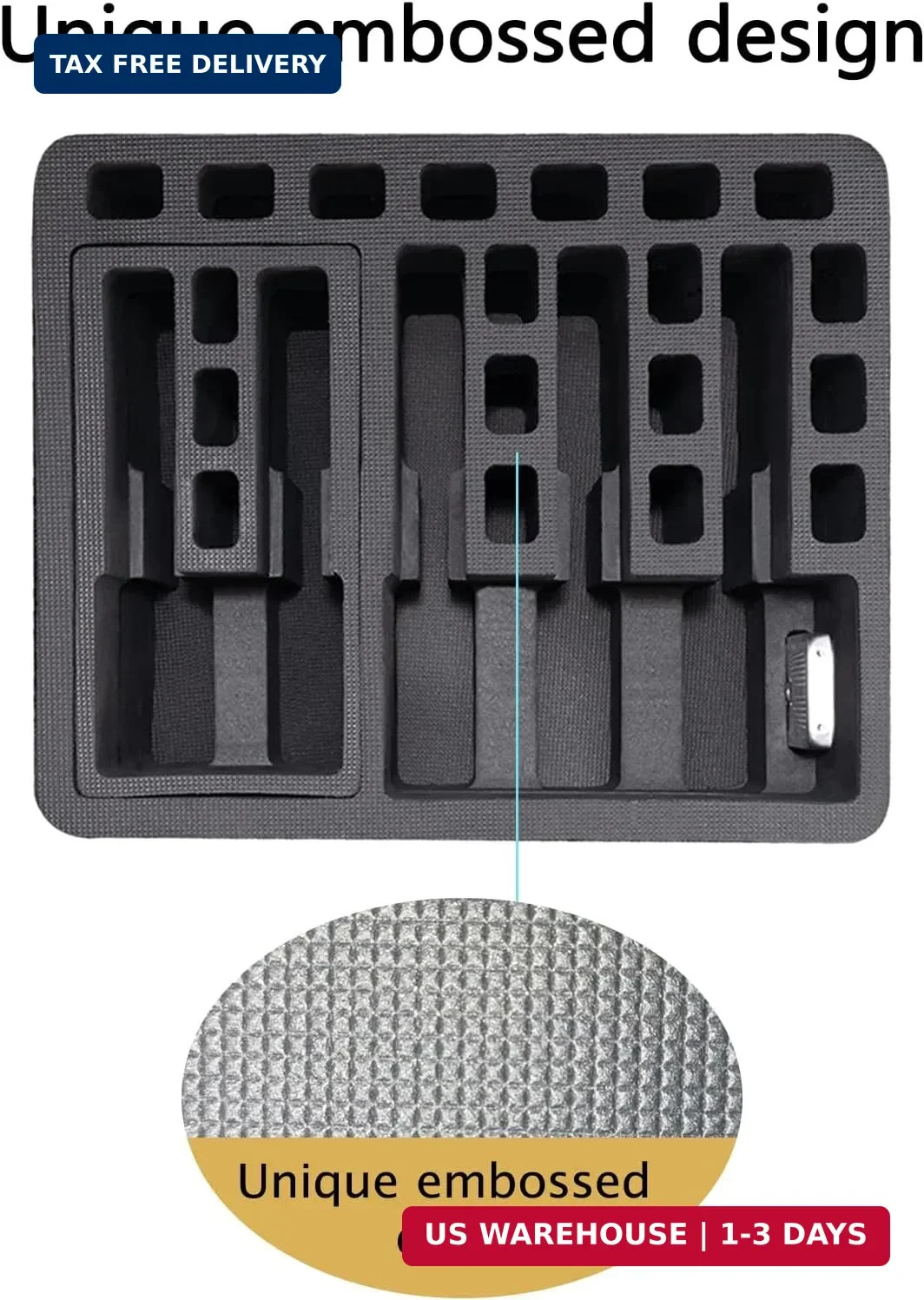 Hard shell protective storage case, capable of holding multiple handguns, pre-cu