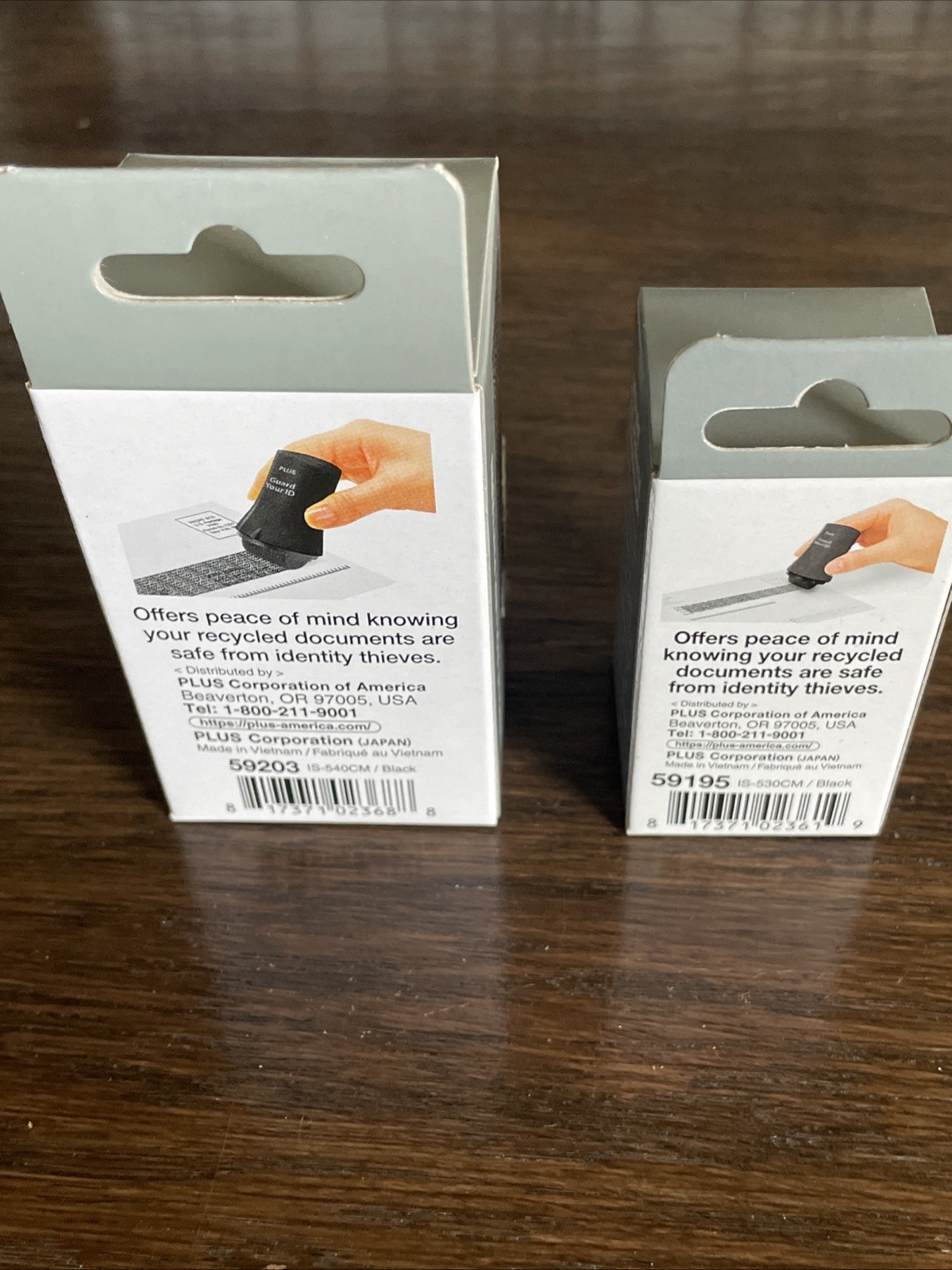 2 Pack Guard Your ID Advanced Security Stamp Roller Identity Theft .5" & 1" Wide
