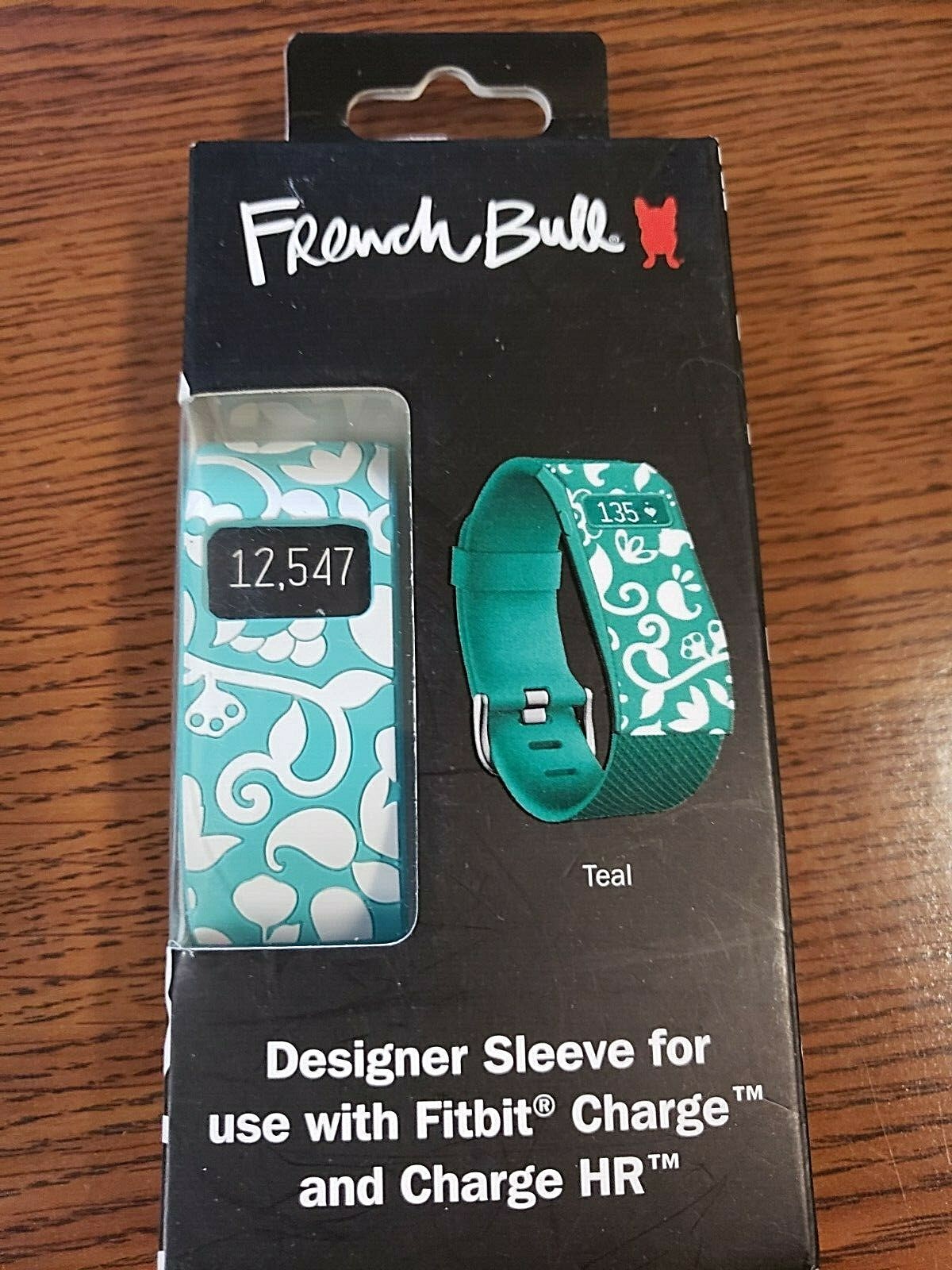 French Bull DESIGNER Sleeve for  Fitbit Charge and Charge HR  Teal